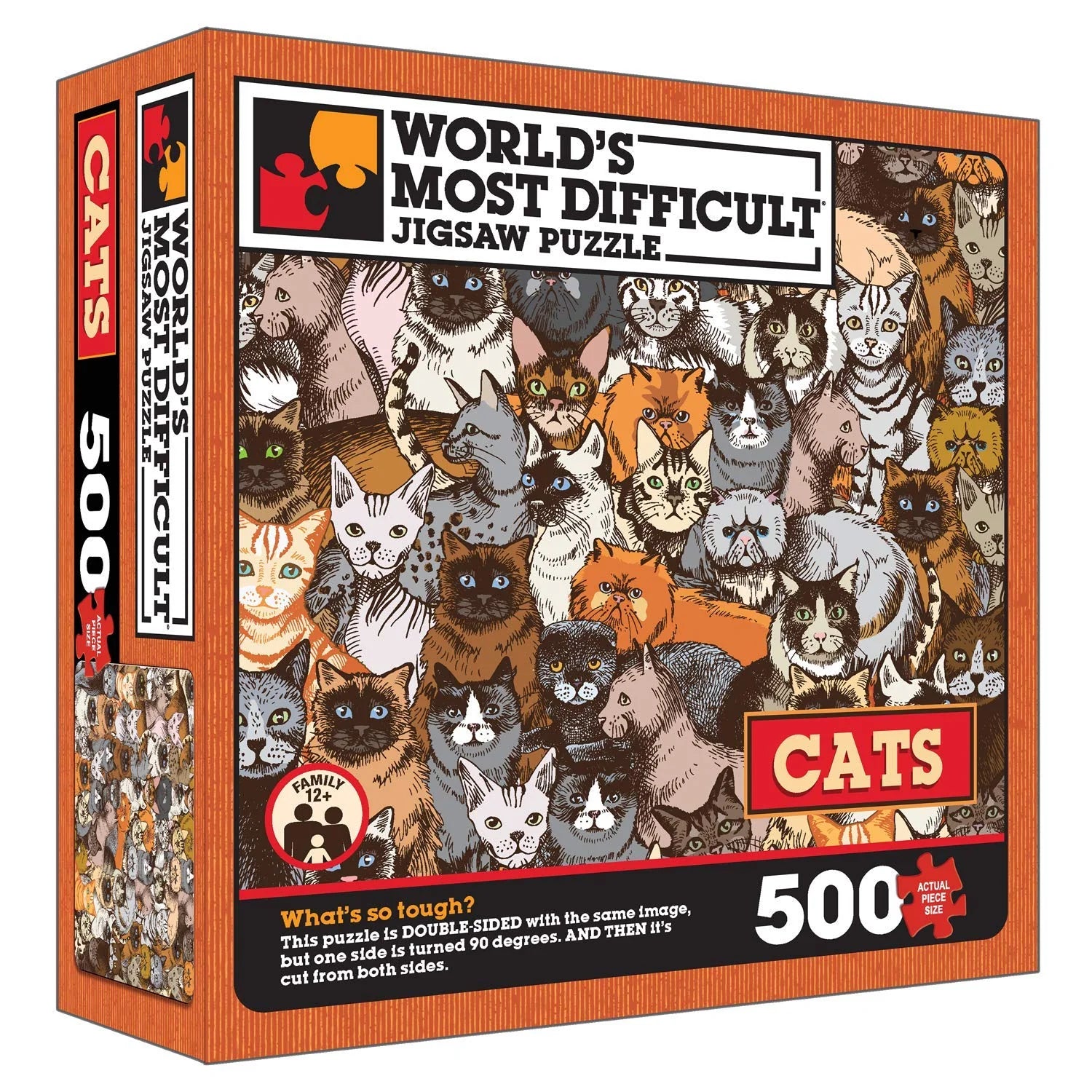 Cats Jigsaw Puzzle - 500 pc Double Sided | Wood Expressions