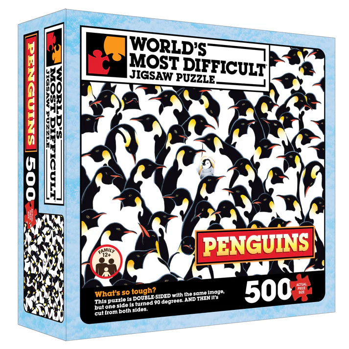 Penguins Jigsaw Puzzle - 500 pc Double Sided | Wood Expressions