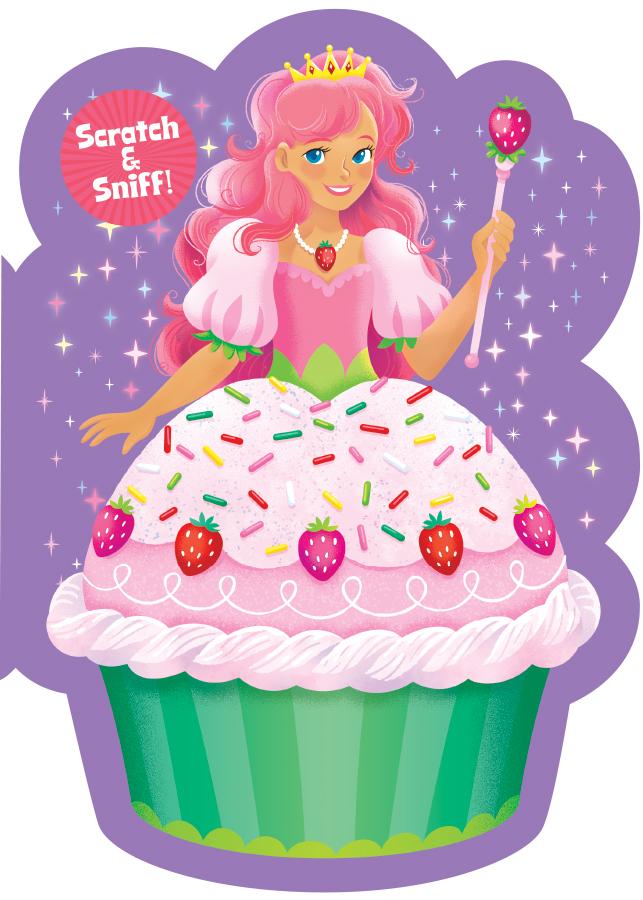 Strawberry Princess Cupcake Scratch & Sniff Card