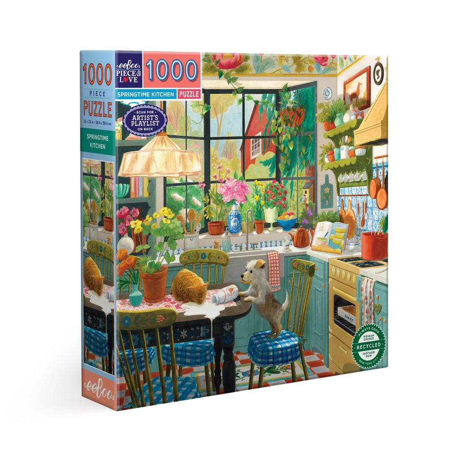 Springtime Kitchen 1000 Piece Square Puzzle | eeBoo