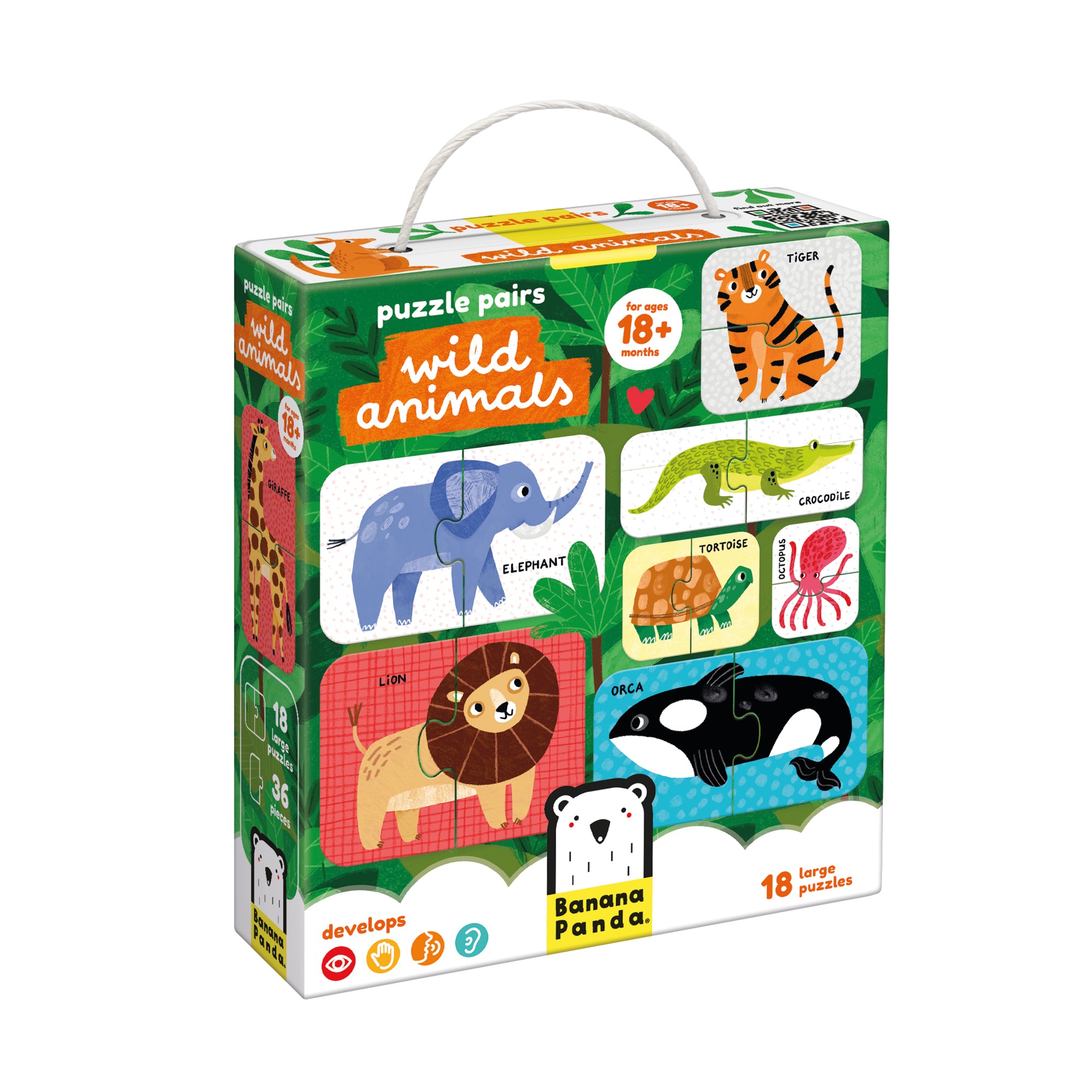 Puzzle Pairs Wild Animals | Banana Panda – The Curious Bear Toy
