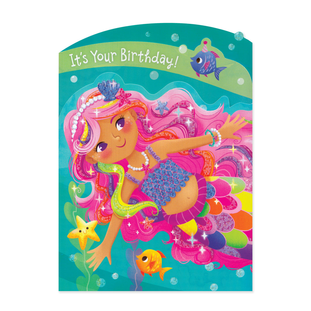 Mermaid Birthday Tri-Fold Card