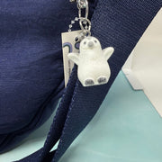 Mini Penguin Flocked Keychain | Rainbow Unicorn Birthday Surprise