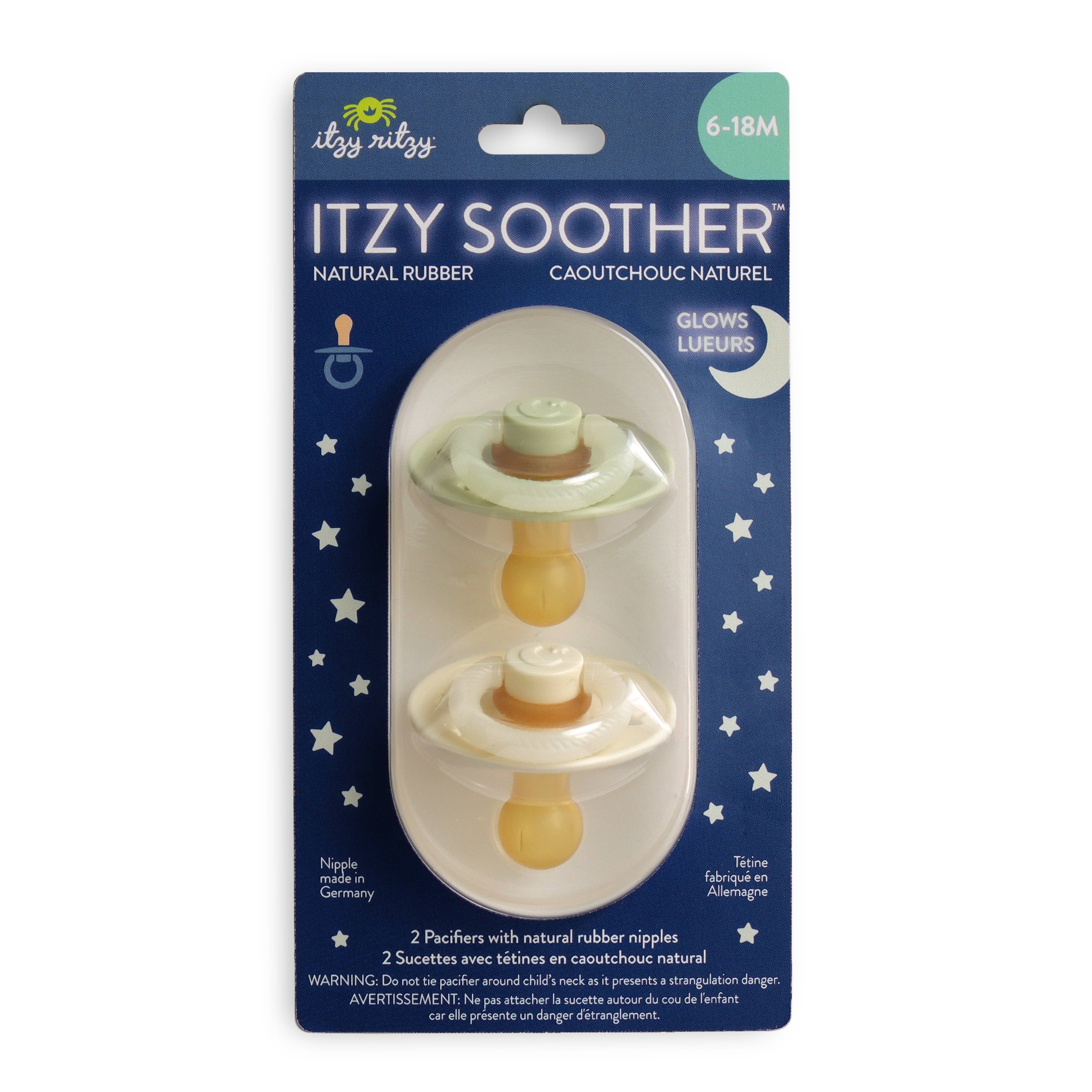 Itzy Soother™ Natural Rubber Pacifier Set - Glow in the Dark