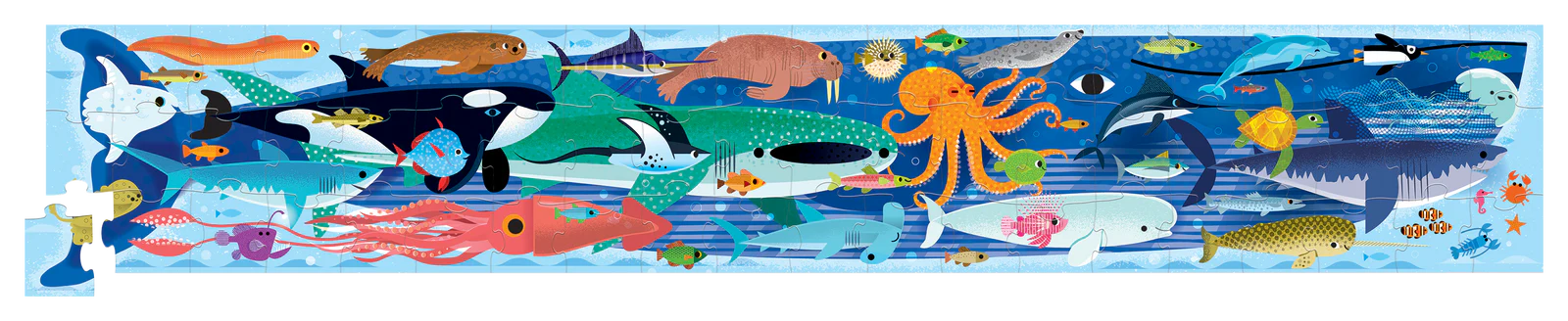 Super Duper Long Puzzle - Ocean - 60-Pc | Crocodile Creek