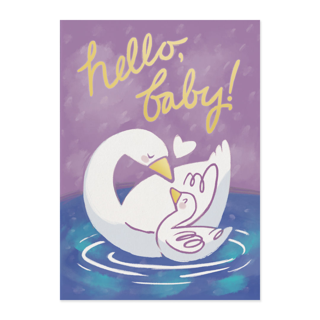 Baby Swan Foil Card