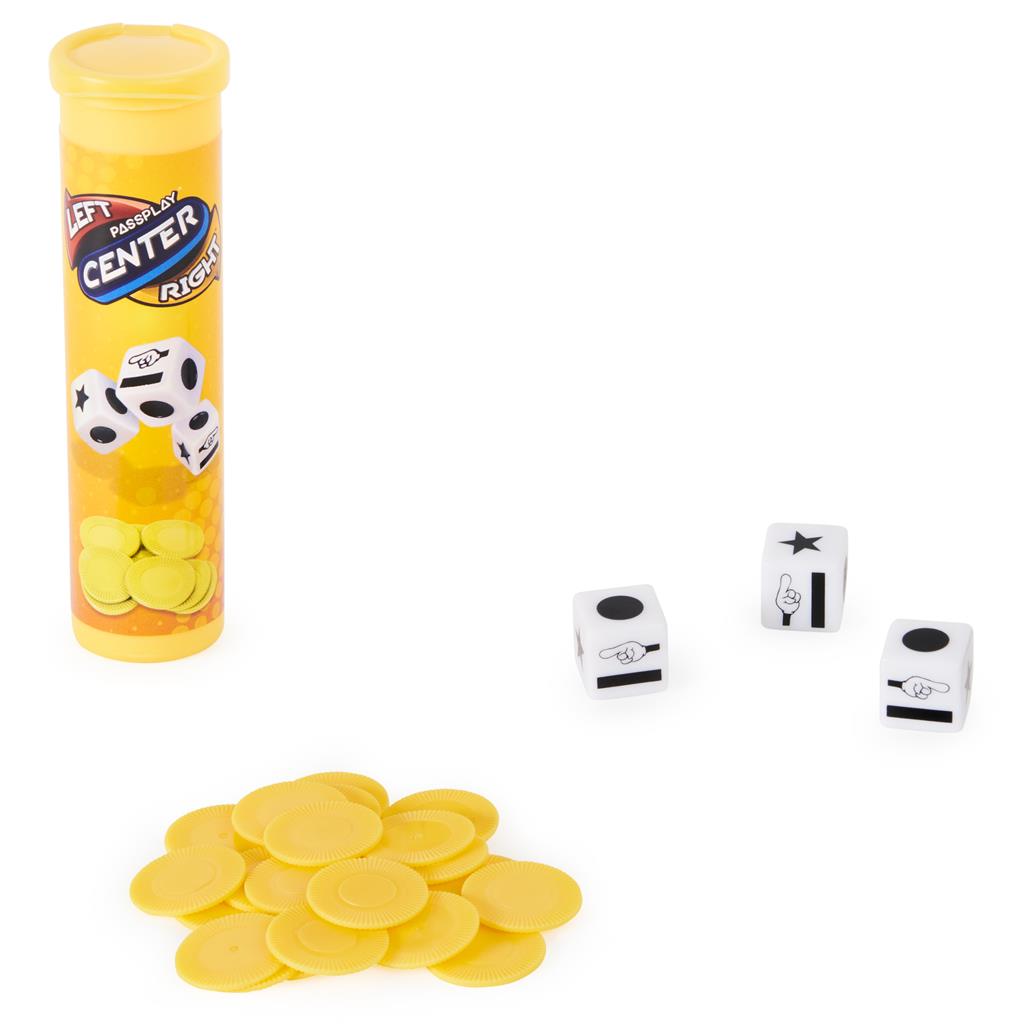 Left Center Right Dice Game, Travel Tube