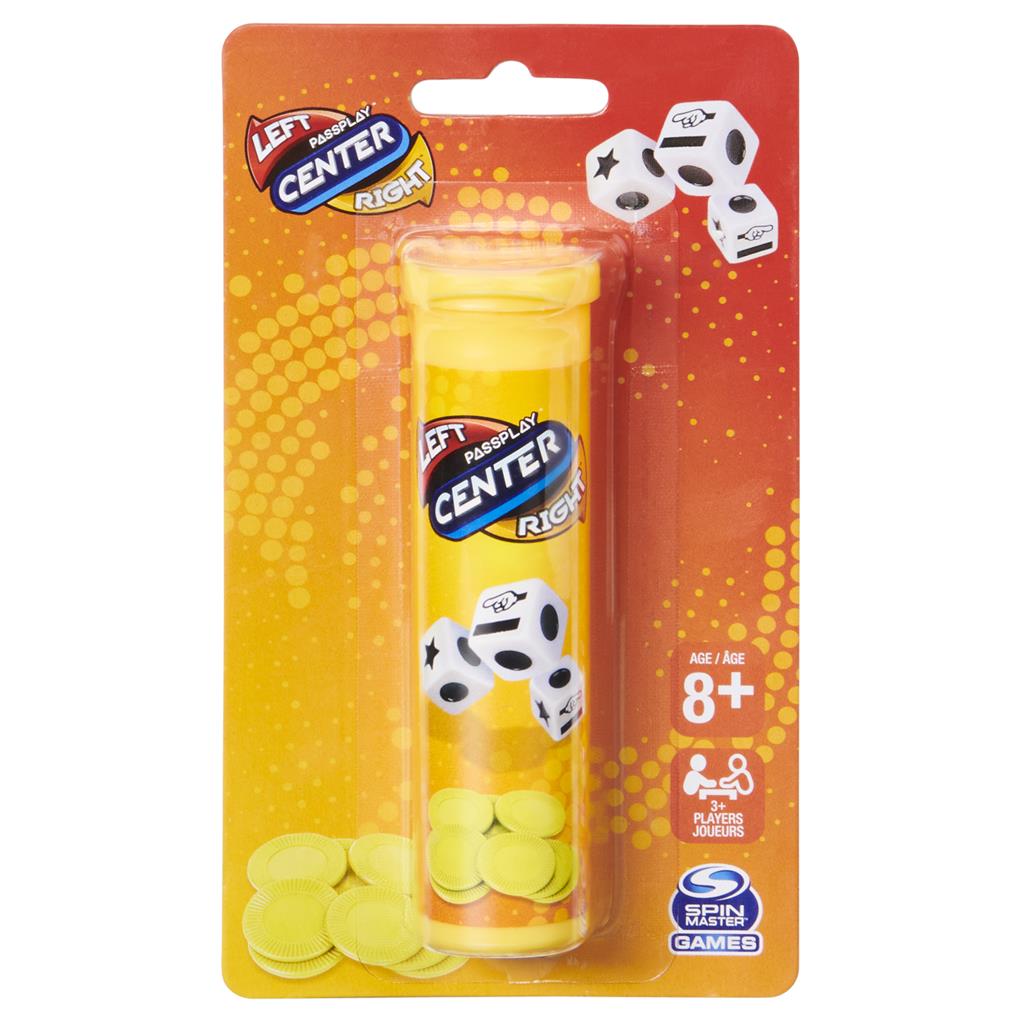 Left Center Right Dice Game, Travel Tube