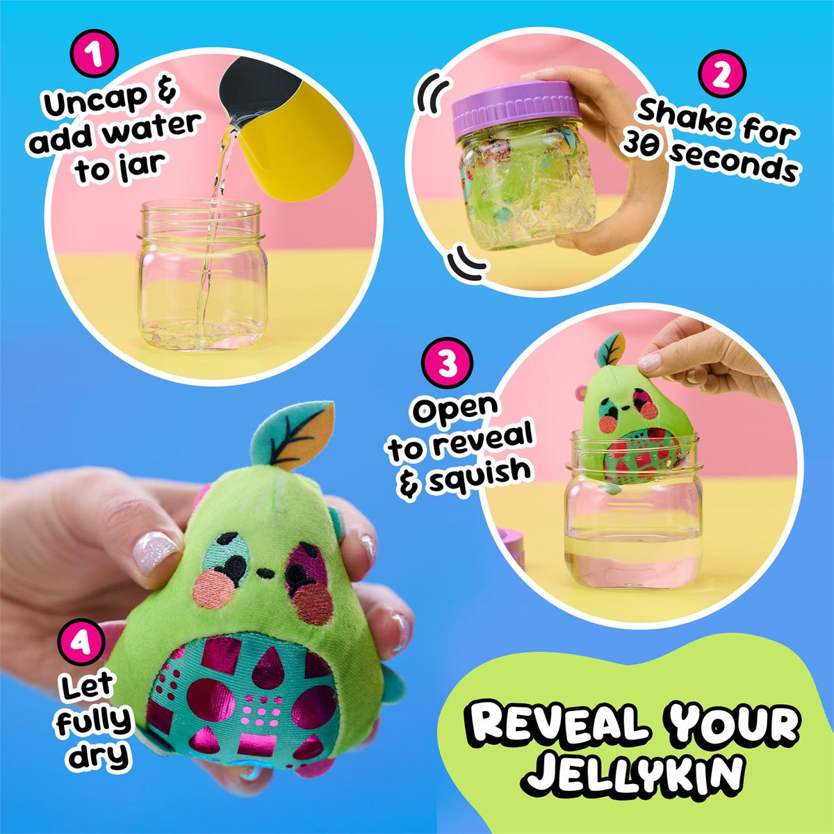 Magic Jellykins Surprise Plush Jar Blind Box, Styles Vary