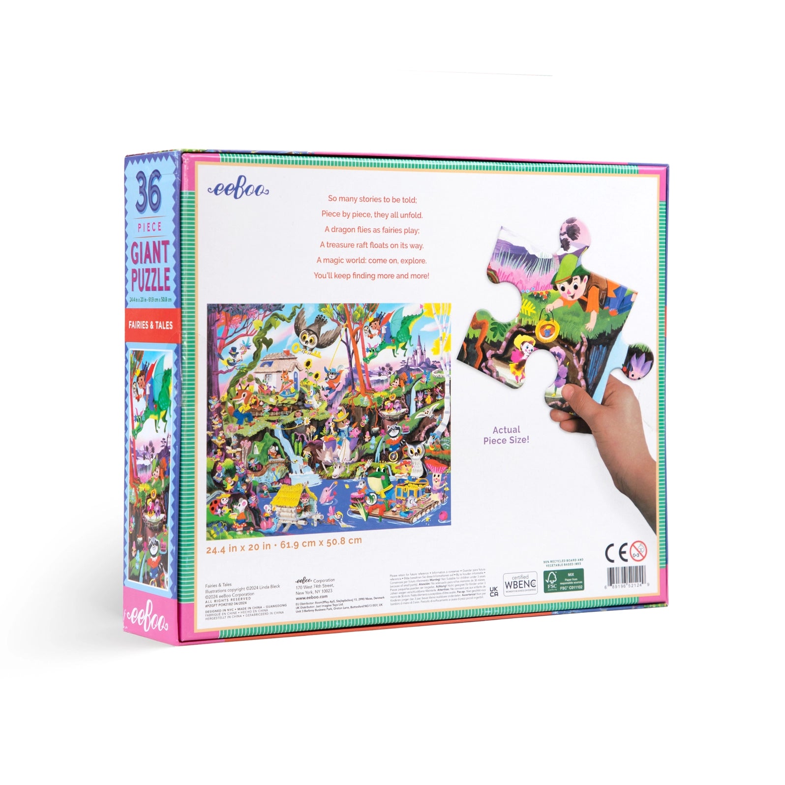 Fairies & Tales 36 Piece Giant Puzzle | eeBoo