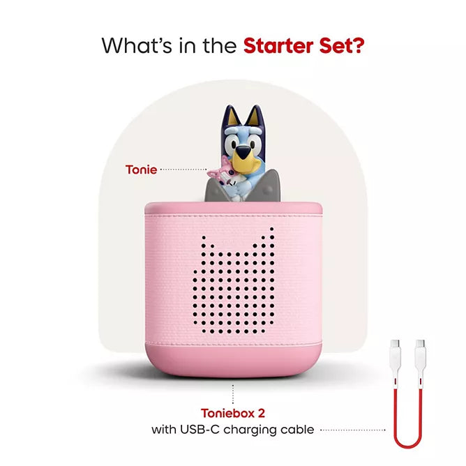 Bluey Toniebox 2 Starter Set: Cloud Pink | Tonies