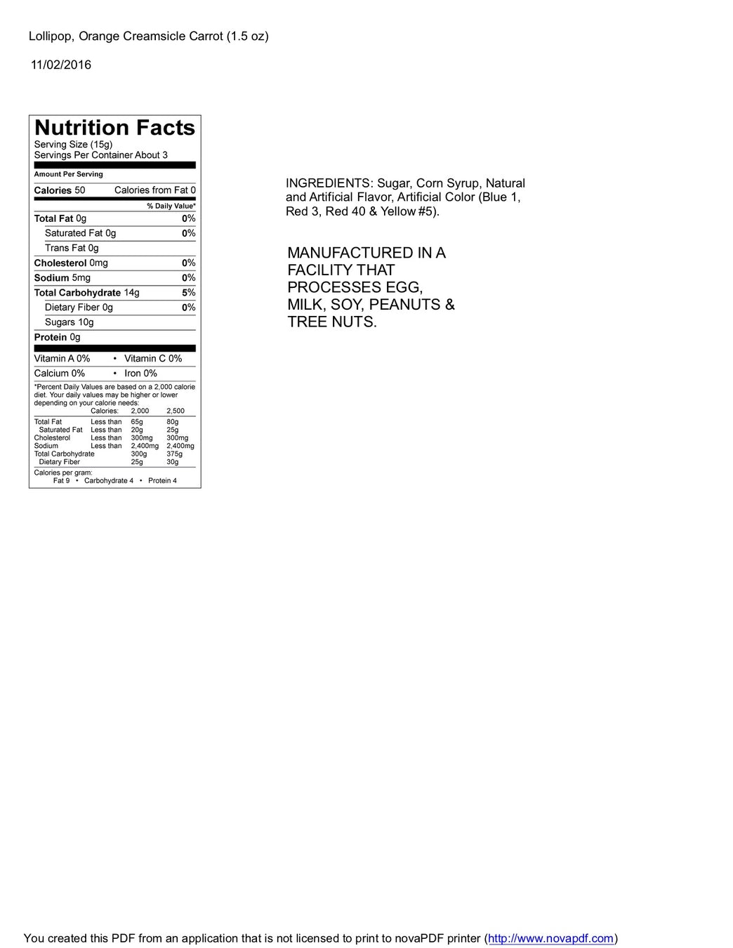 Carrot Lollipops - Orange Creamsicle | Hammond's Candies