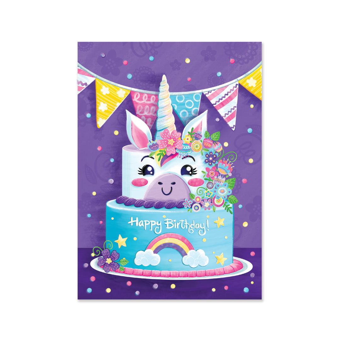 Glitter: Unicorn Cake Card