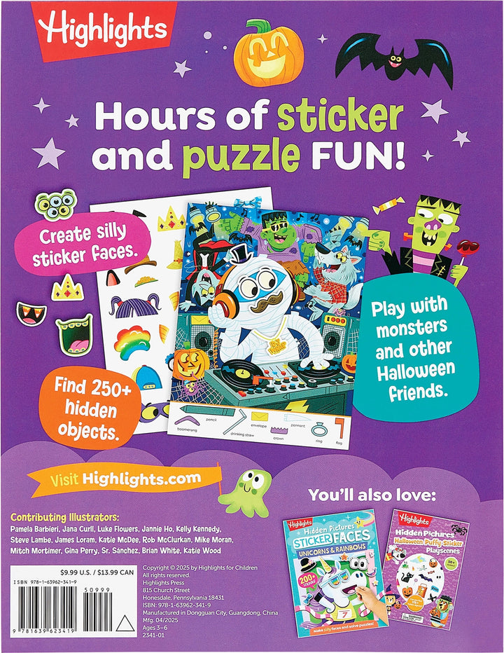 Hidden Pictures Sticker Faces: Halloween | Highlights