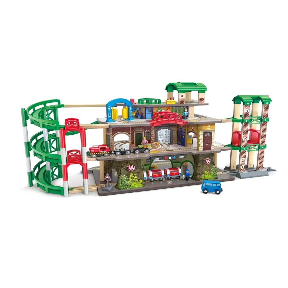 Multi-Level Railway City Set | Hape - LOCAL PICK UP ONLY