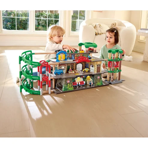 Multi-Level Railway City Set | Hape - LOCAL PICK UP ONLY