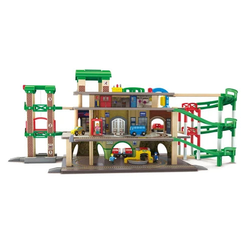 Multi-Level Railway City Set | Hape - LOCAL PICK UP ONLY