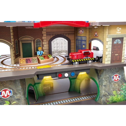 Multi-Level Railway City Set | Hape - LOCAL PICK UP ONLY