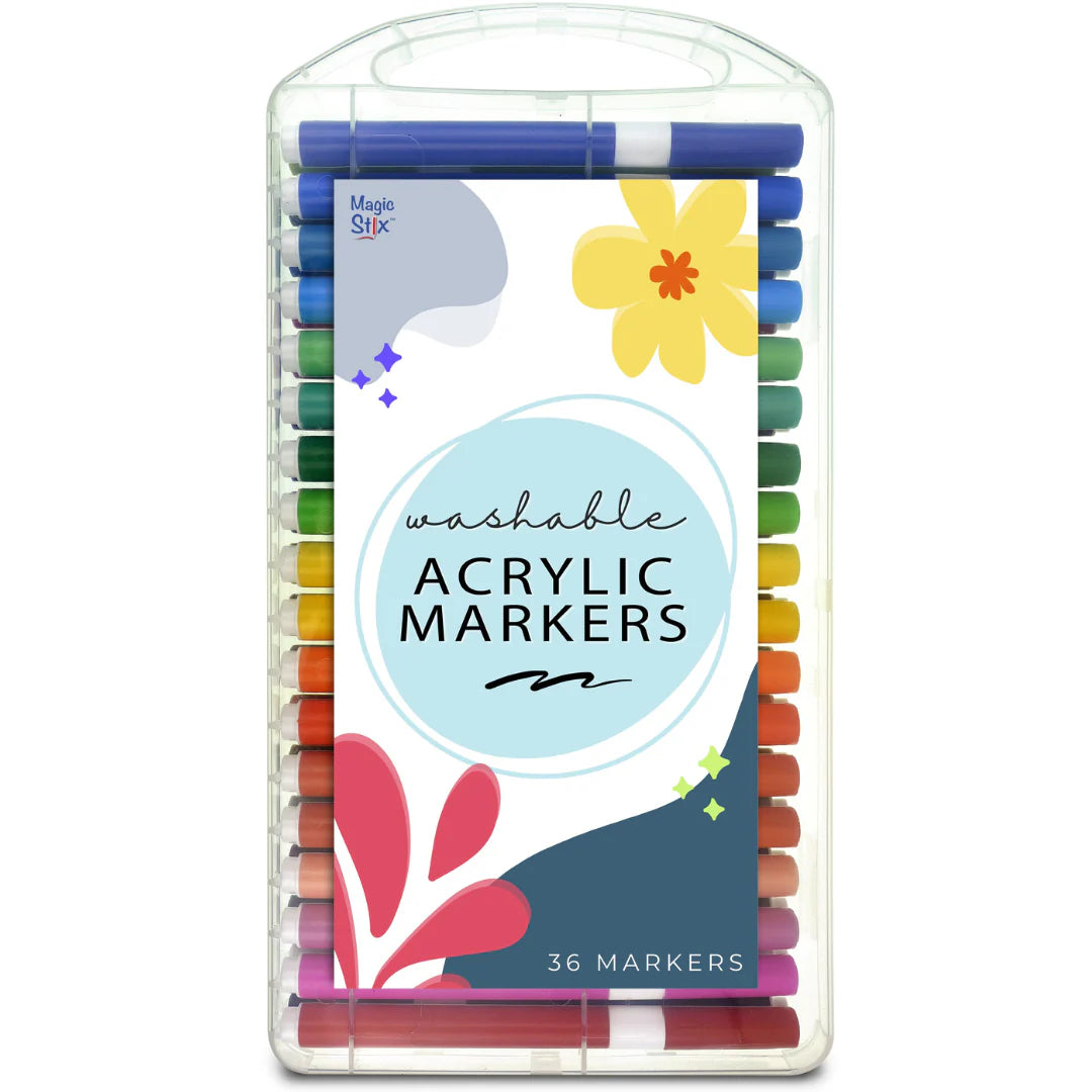 Magic Stix - Washable Acrylic Markers, 36 Pack | TPG