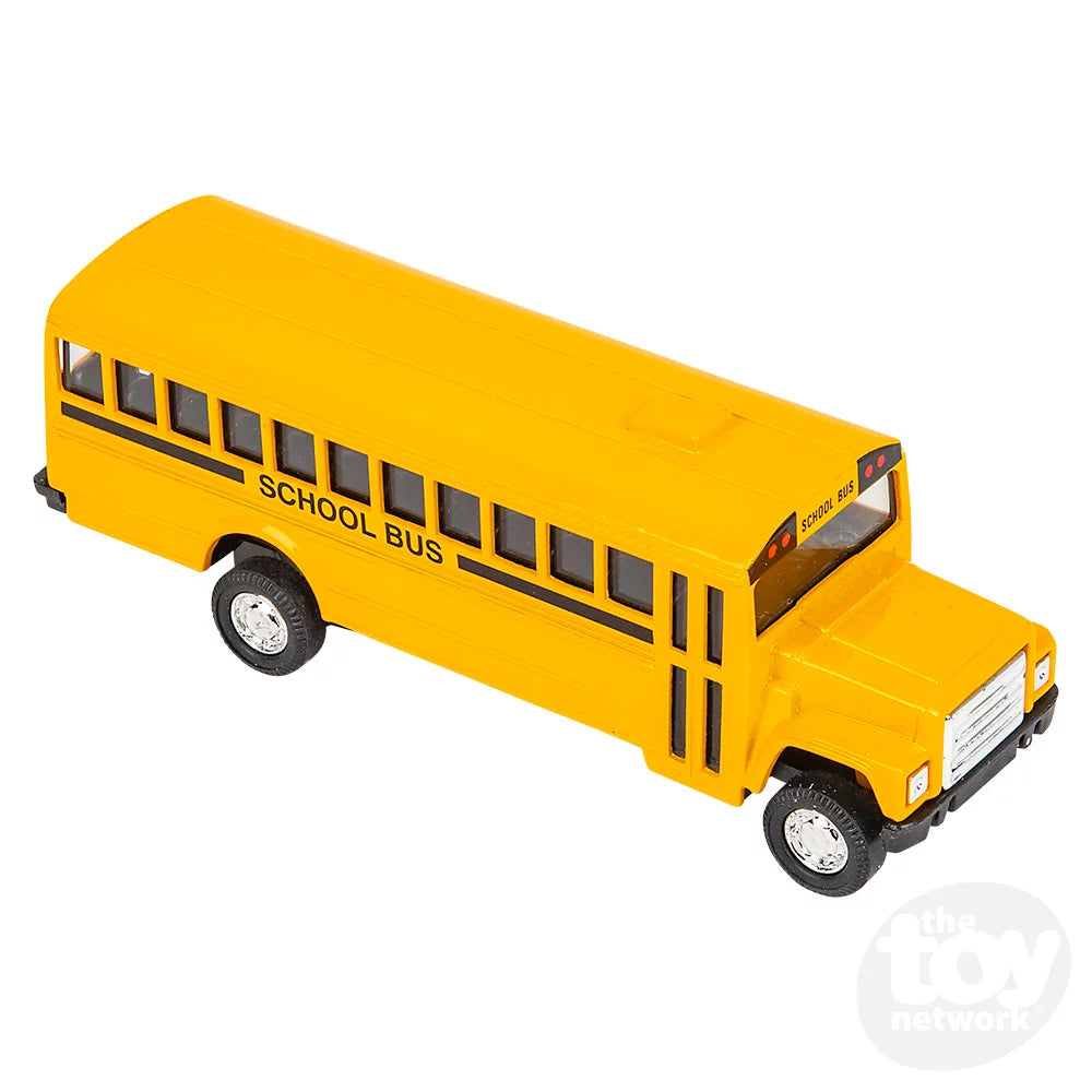 5" Die-Cast Pull Back School Bus