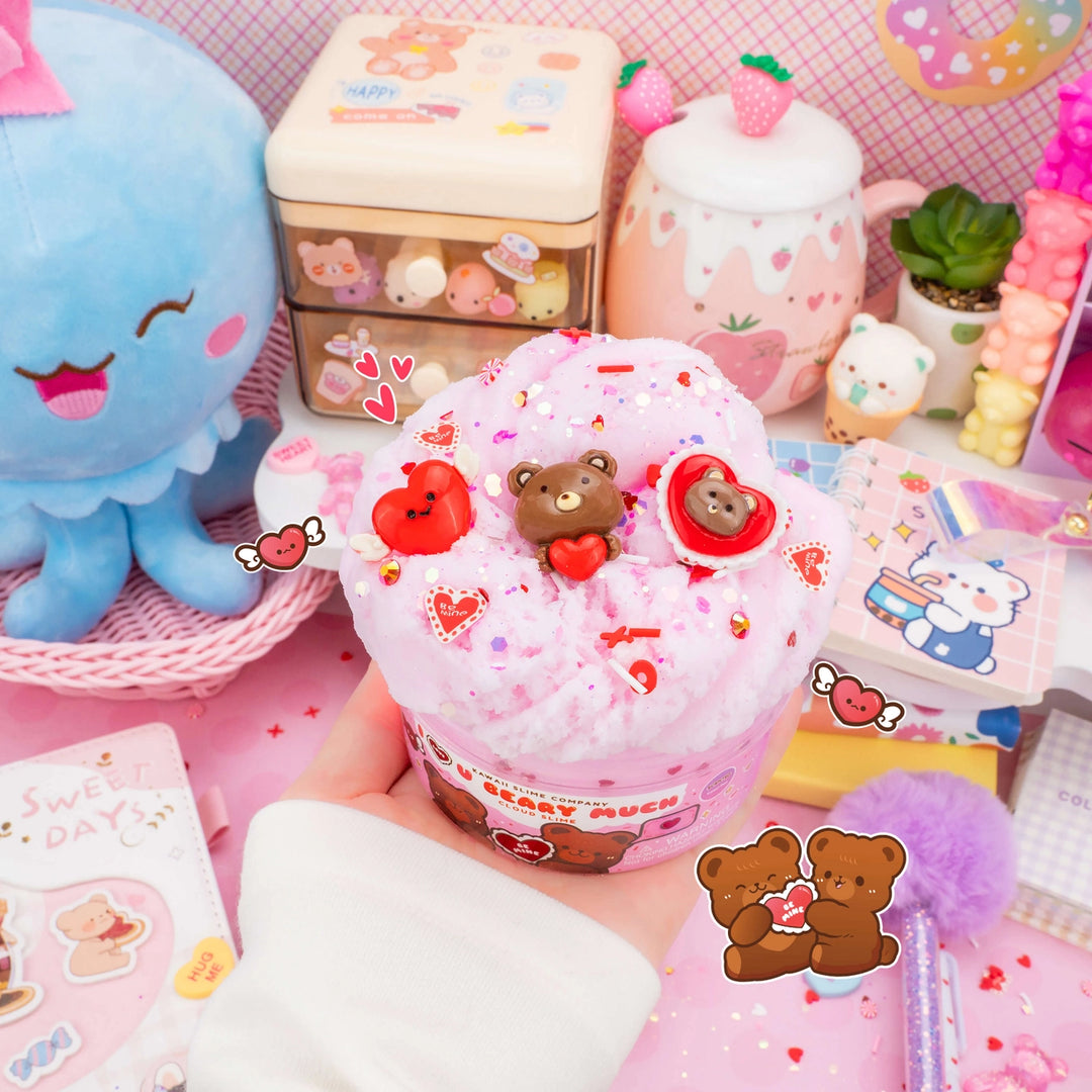 I Love You Beary Much Cloud Signature Dome™ Slime | Kawaii Slime Company