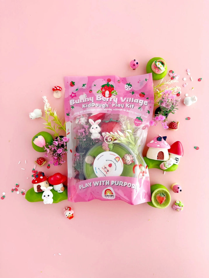 Bunny Berry Village KidDough Play Kit | EarthGrown KidDough