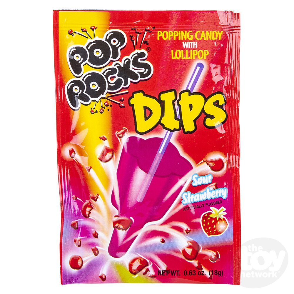 Pop Rocks Dips Sour Strawberry