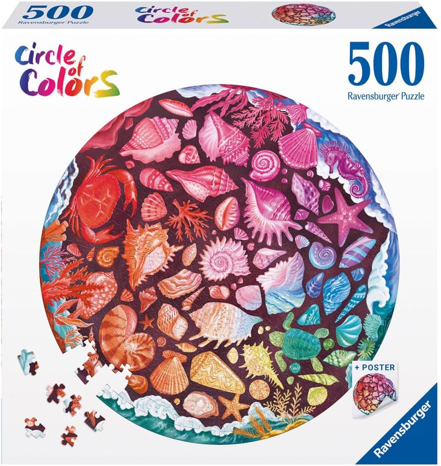 Seashells - 500pc Round Puzzle | Ravensburger