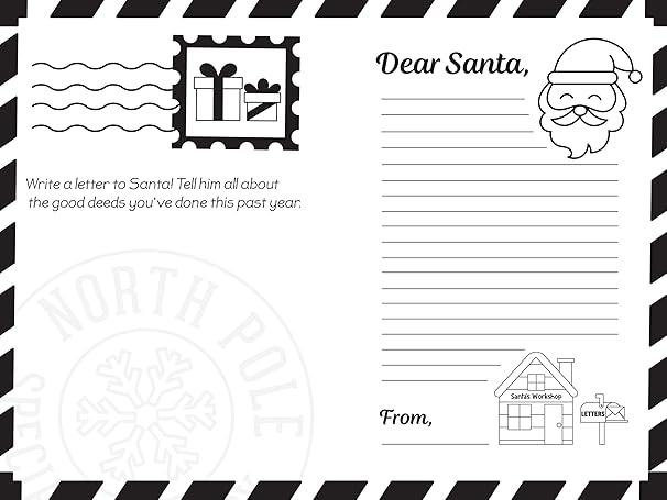 Dear Santa: A Christmas Wish List and Gratitude Journal for Kids