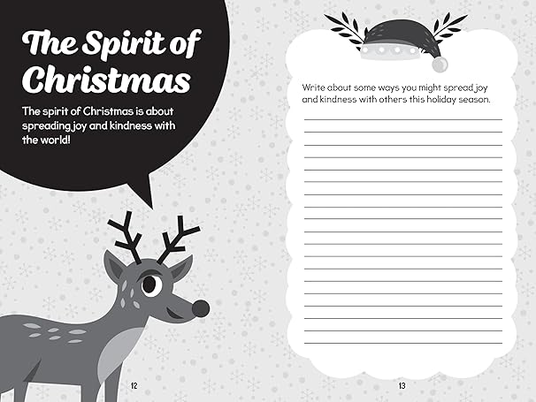 Dear Santa: A Christmas Wish List and Gratitude Journal for Kids