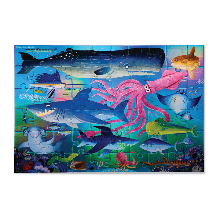 60-Piece Foil Puzzle - Shimmering Sharks | Crocodile Creek