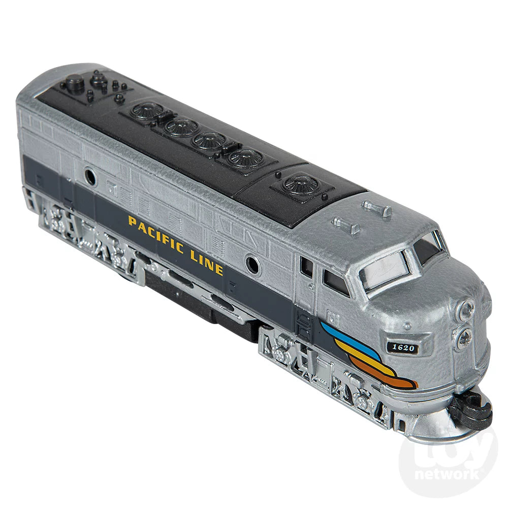 6.5" Die-Cast Pull Back Classic Loco Diesel Train | The Toy Network