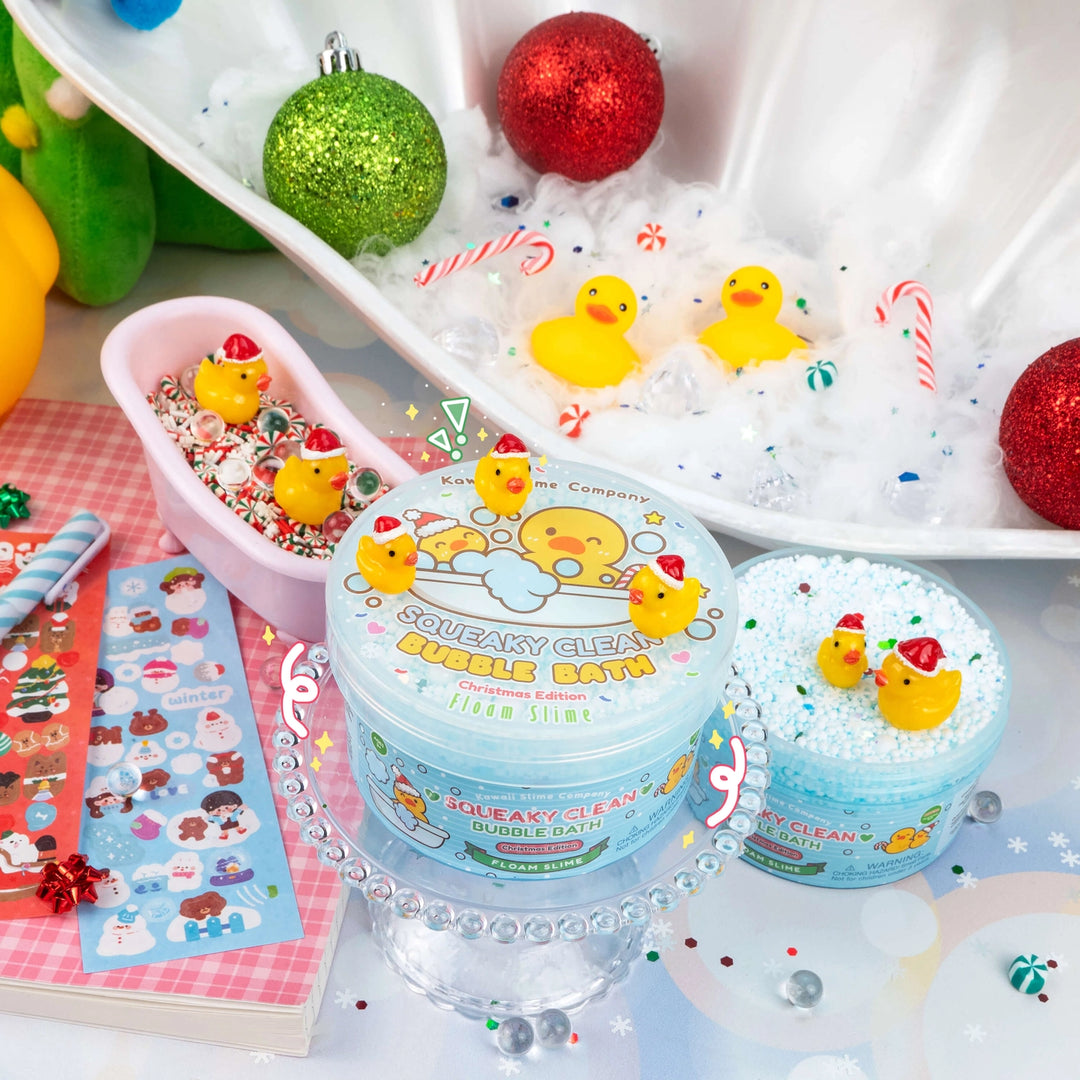 Squeaky Clean Christmas Edition Floam Slime | Kawaii Slime Company