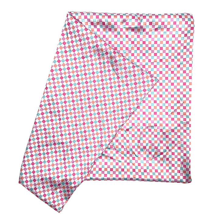 Check Satin Pillowcase | Mavi Bandz