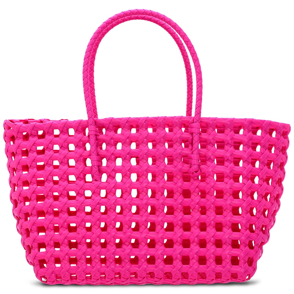 Small Blue Woven Tote - Thumbnail 3