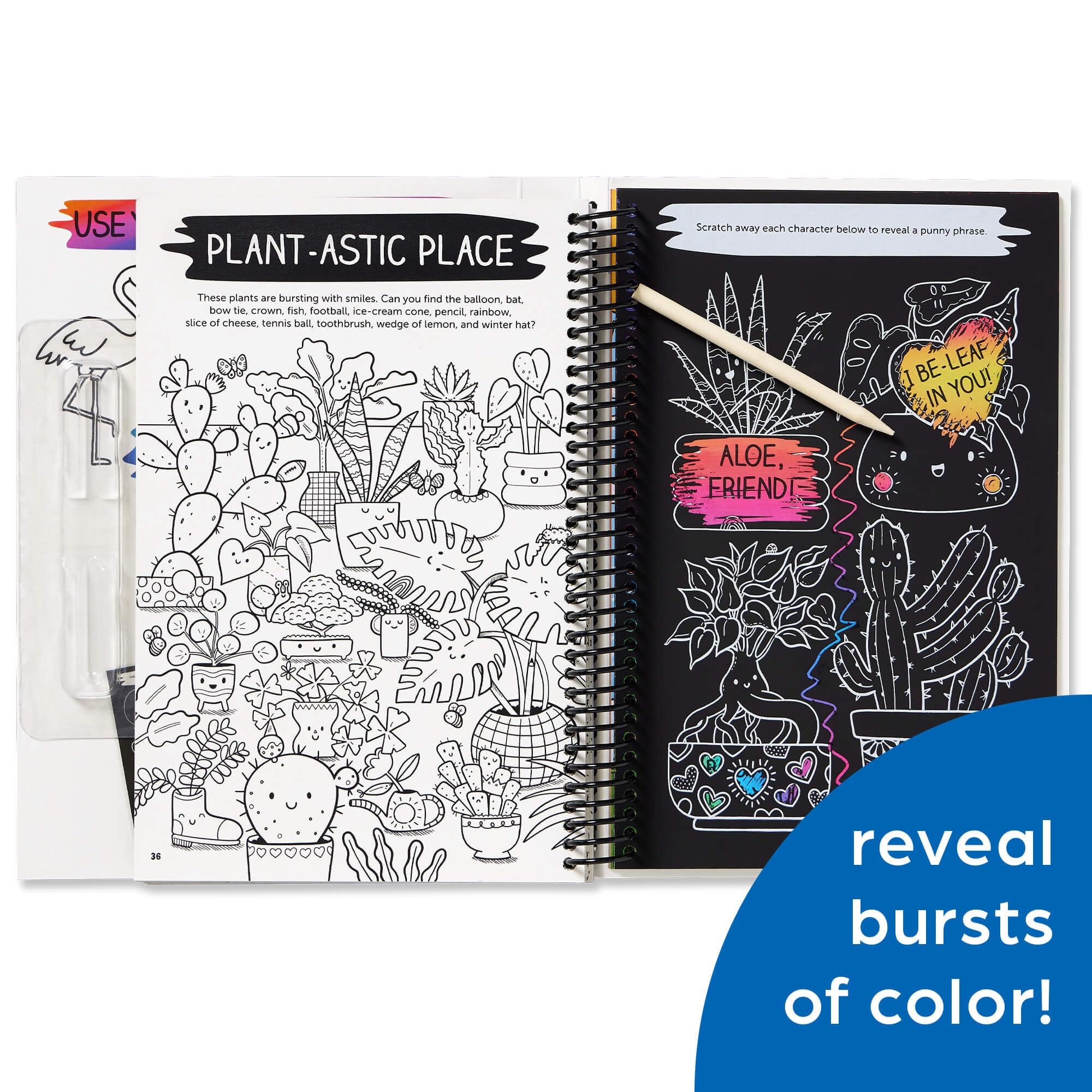 Scratch-Off Hidden Pictures Rainbow Party Puzzles