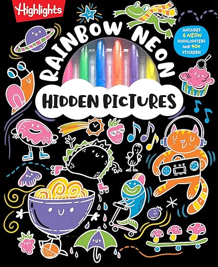 Rainbow Neon Hidden Pictures | Highlights