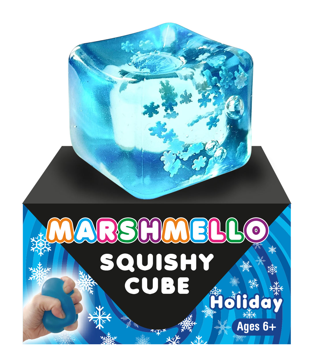 Marshmello Squishy Holiday Cube | Zorbitz