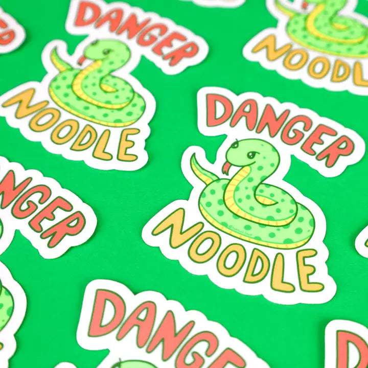 Danger Noodle Snake Funny Vinyl Sticker | Turtle's Soup