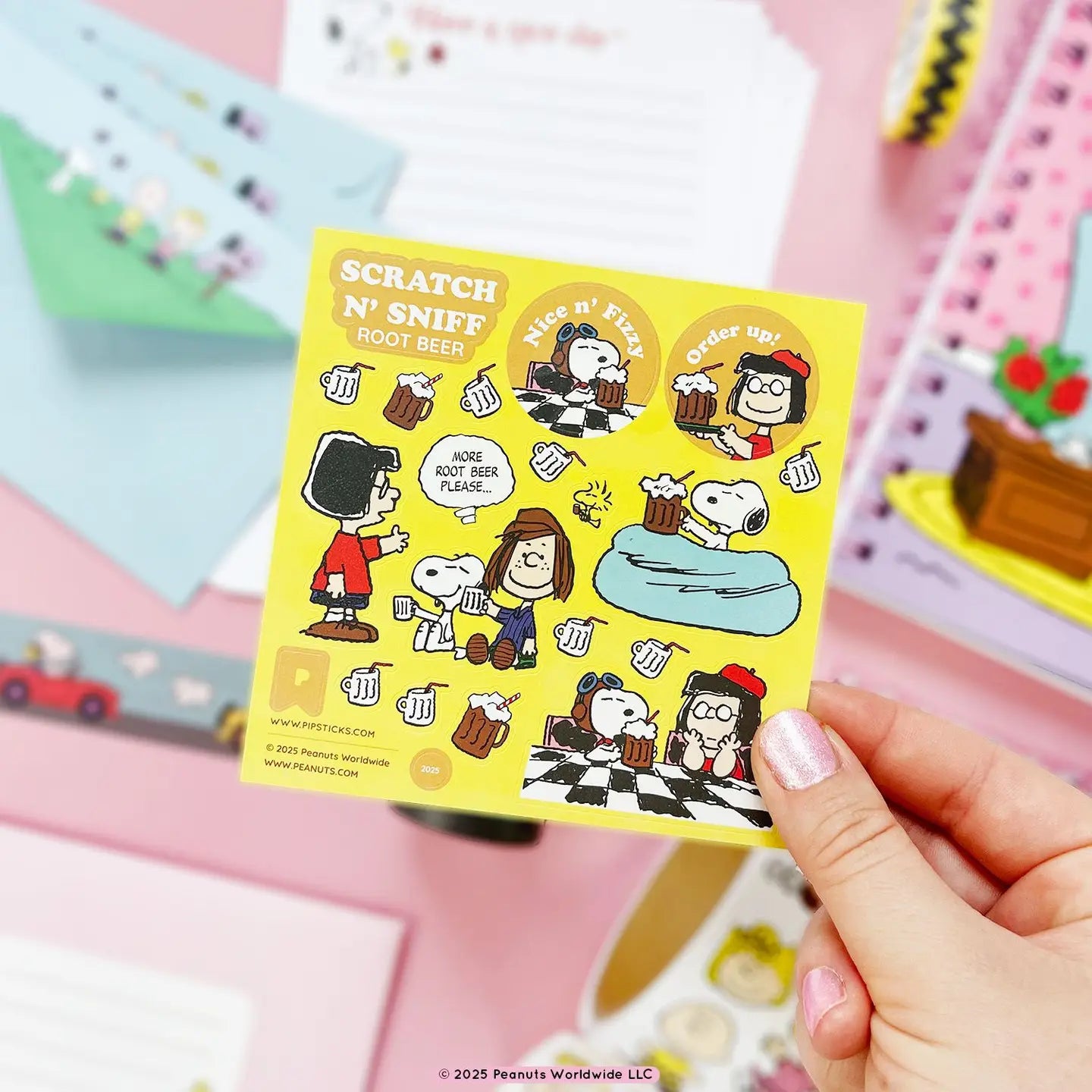 Peanuts Fizzy Root Beer Scratch 'n Sniff (2ct) Stickers | Pipsticks