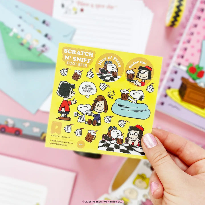 Peanuts Fizzy Root Beer Scratch 'n Sniff (2ct) Stickers | Pipsticks