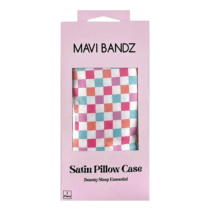 Check Satin Pillowcase | Mavi Bandz