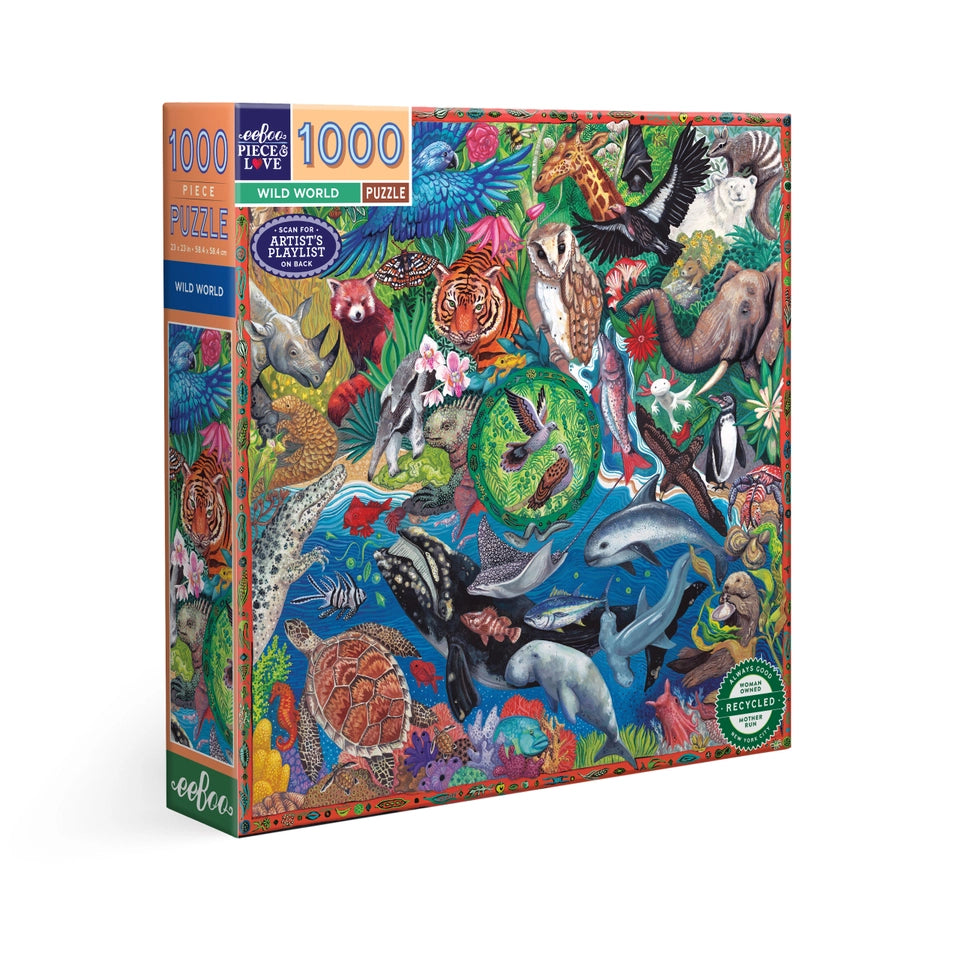 Wild World 1000 Piece Square Puzzle | eeBoo