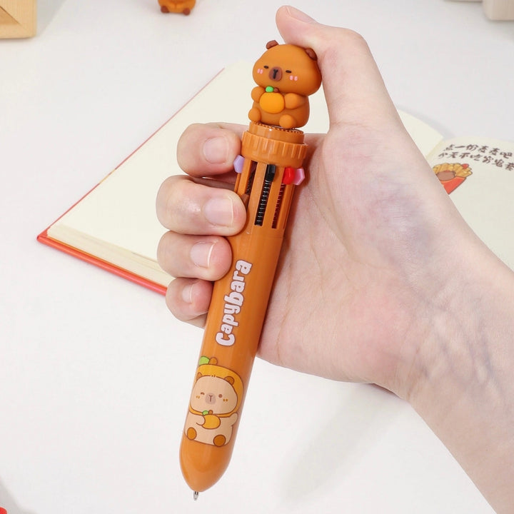 Capybara 10 Color Retractable Ball Pen