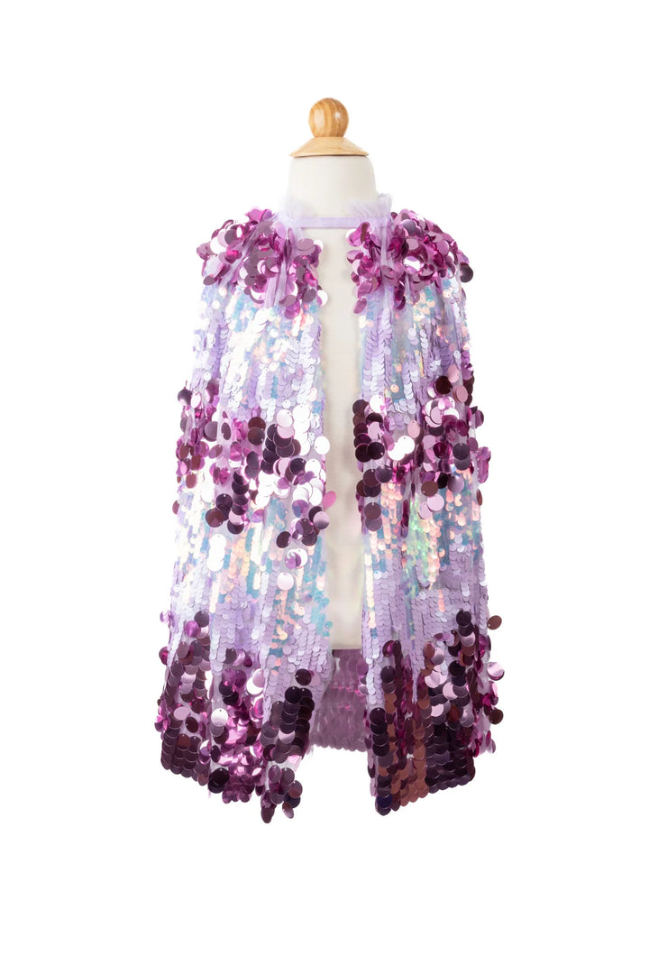 The 5th Avenue Purple Pailette Cape, Size 4-6 | Great Pretenders