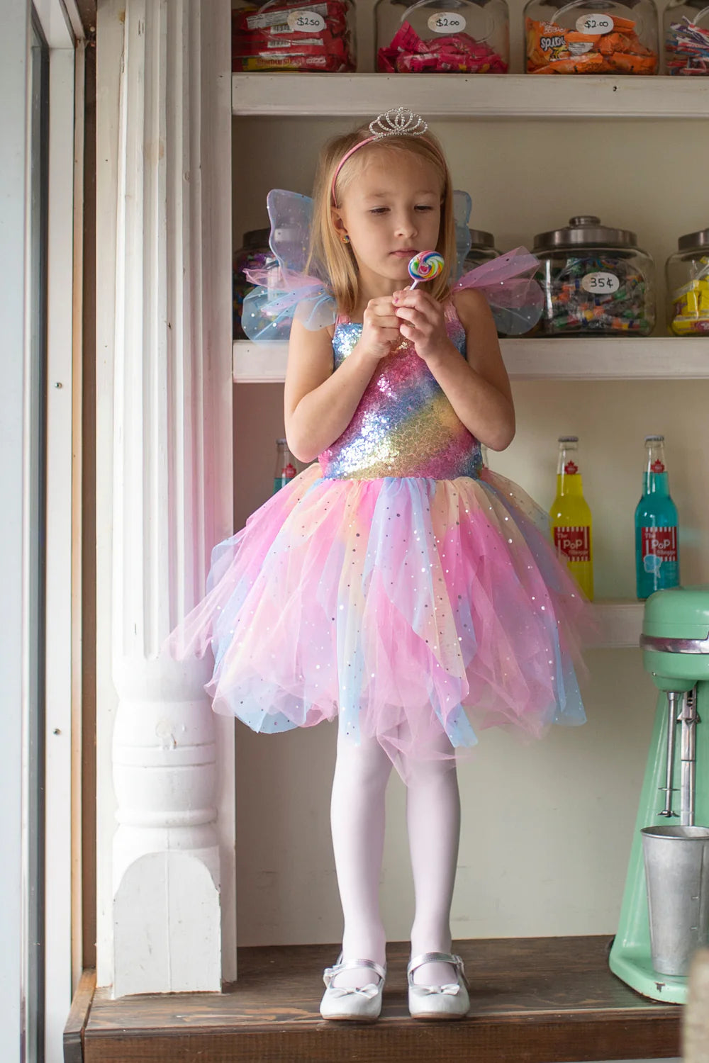 Rainbow Fairy Dress & Wings | Great Pretenders