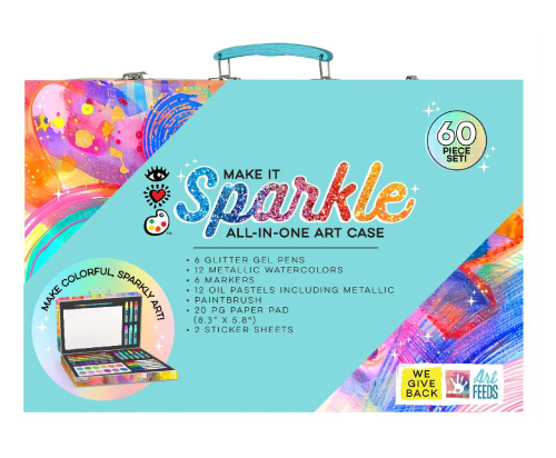 Make It Sparkle All-In-One-Art Case | Bright Stripes