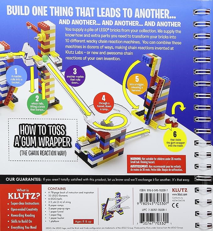 Klutz LEGO Chain Reactions The Curious Bear Toy Book Shop