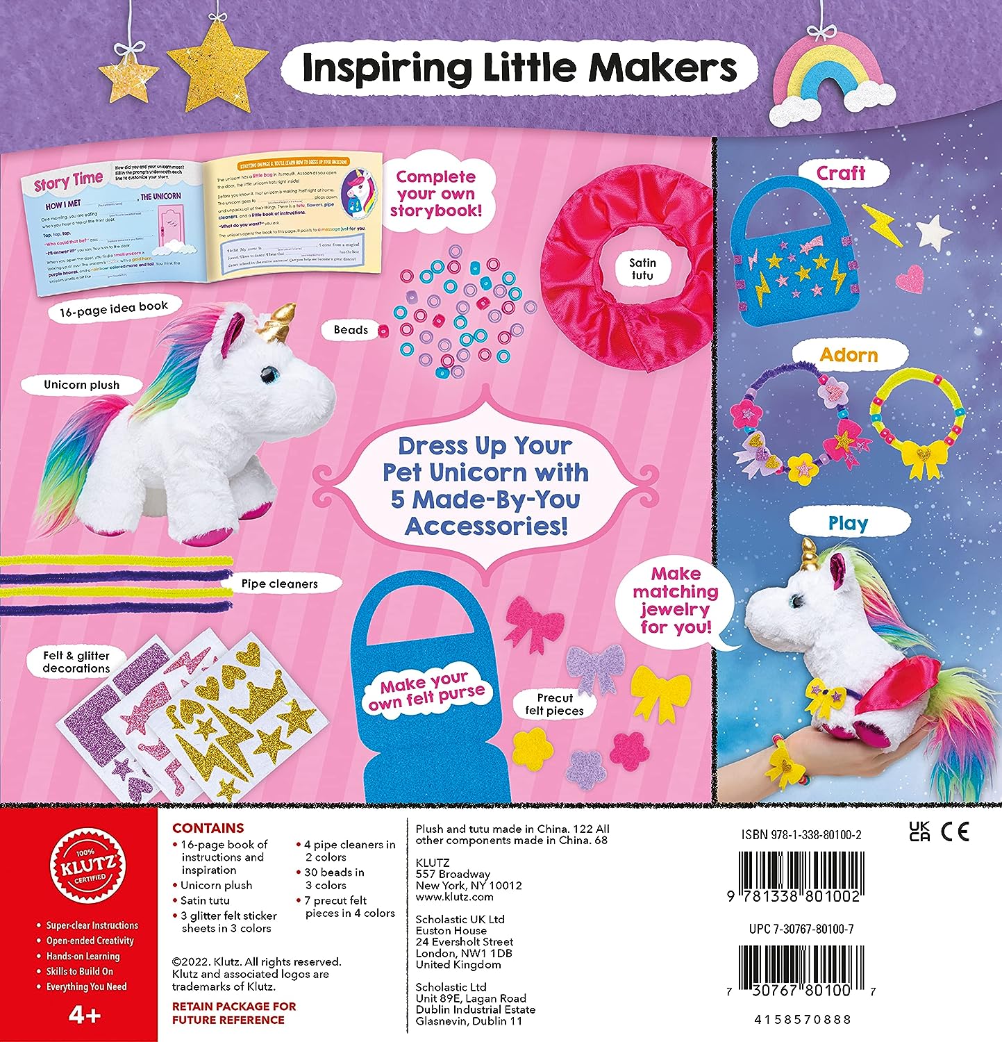 Craft & Snuggle: My Pet Unicorn | Klutz Jr