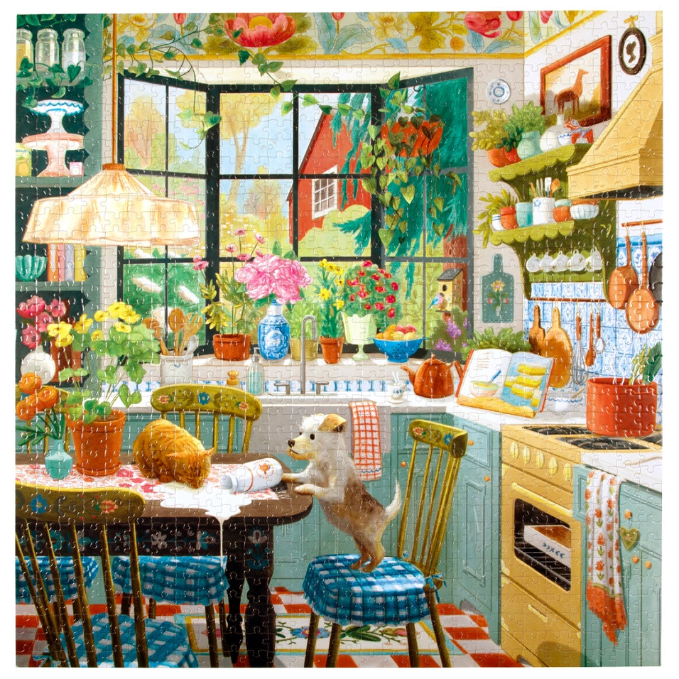 Springtime Kitchen 1000 Piece Square Puzzle | eeBoo